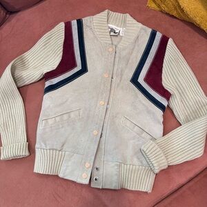 American Vintage Suede Multicolor Varsity Jacket